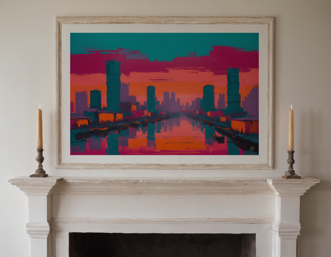 Megacity in Loud Colour previewed in a real room