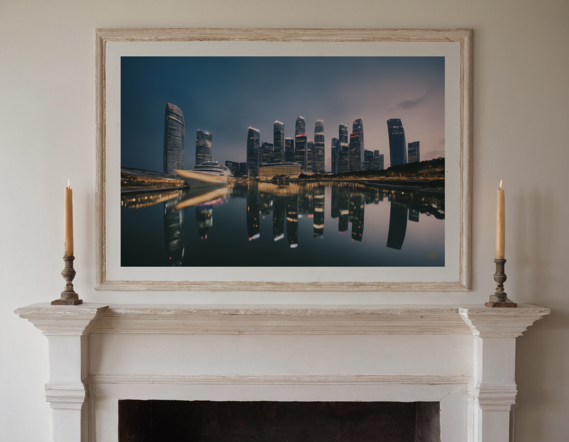 Marina Blue Hour previewed in a real room