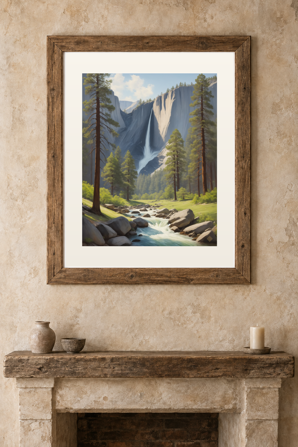 Granite and Fall previewed in a real room