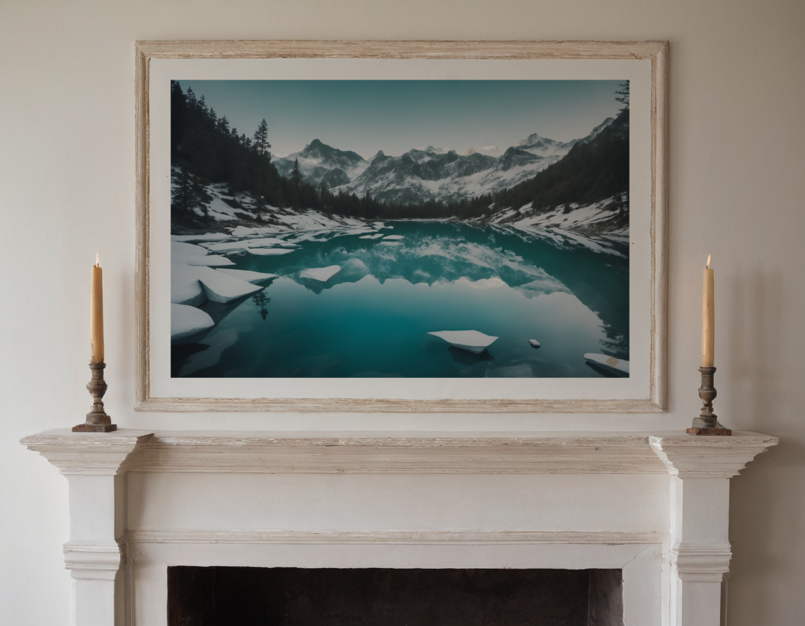 Turquoise Below the Peaks previewed in a real room