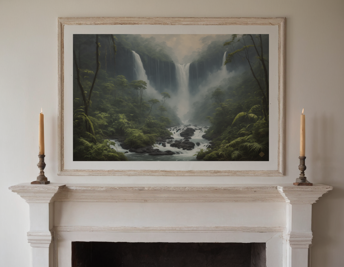 Falls Without End previewed in a real room
