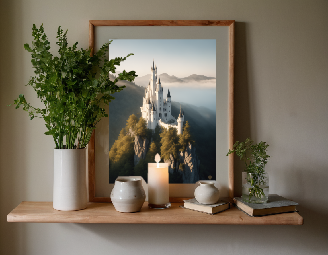 Castle Above the Mist previewed in a real room