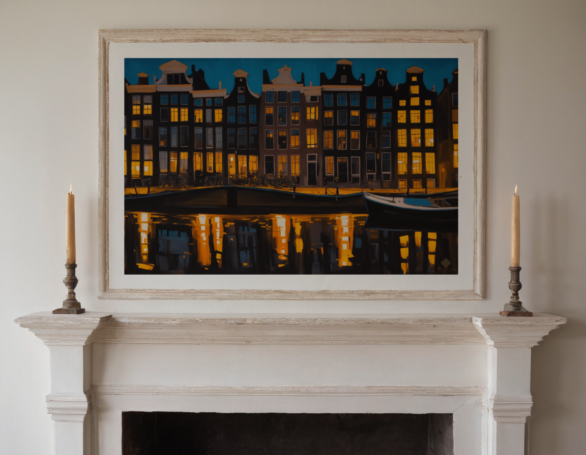 Canal Windows, Night previewed in a real room