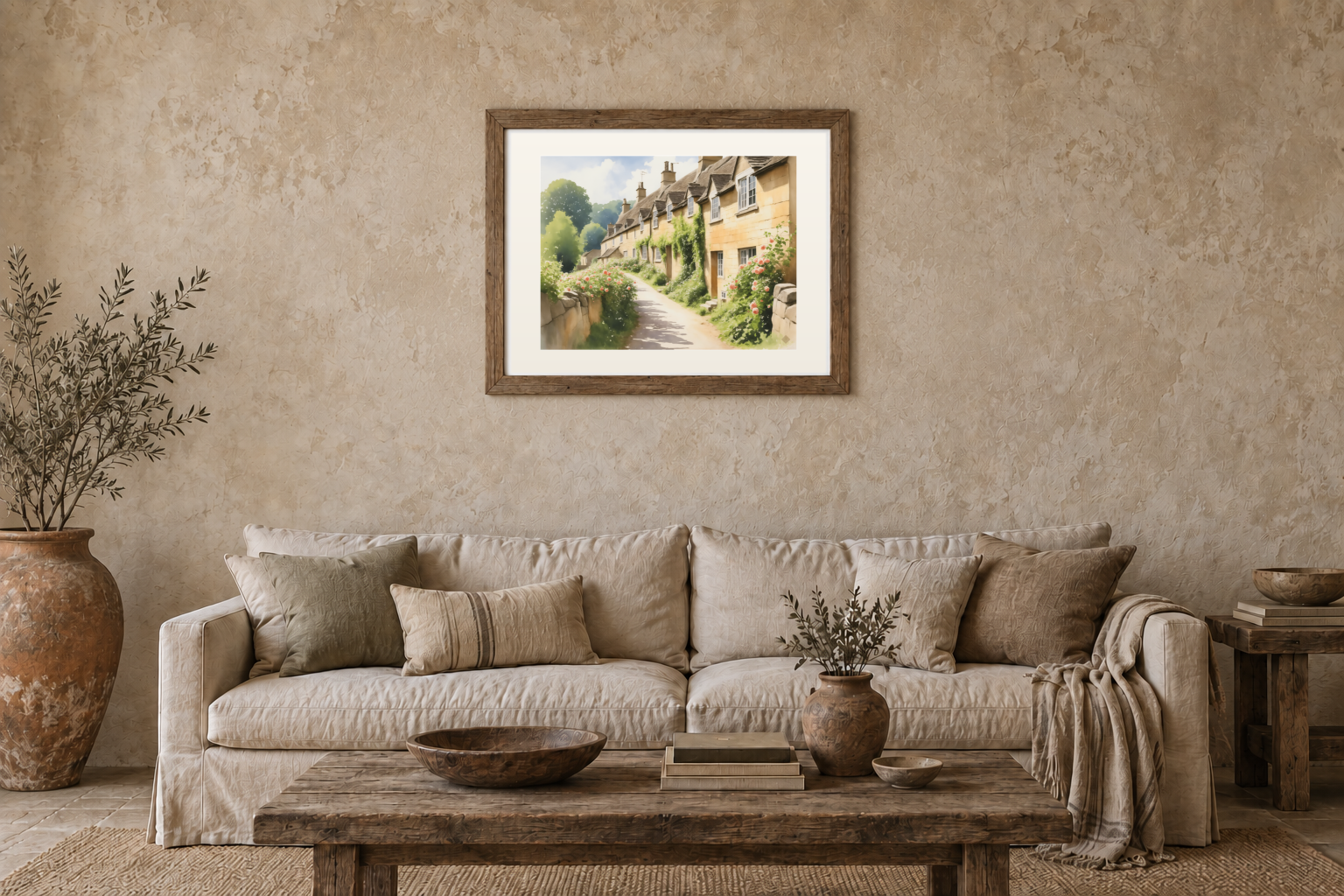 Honey Stone Row previewed in a real room