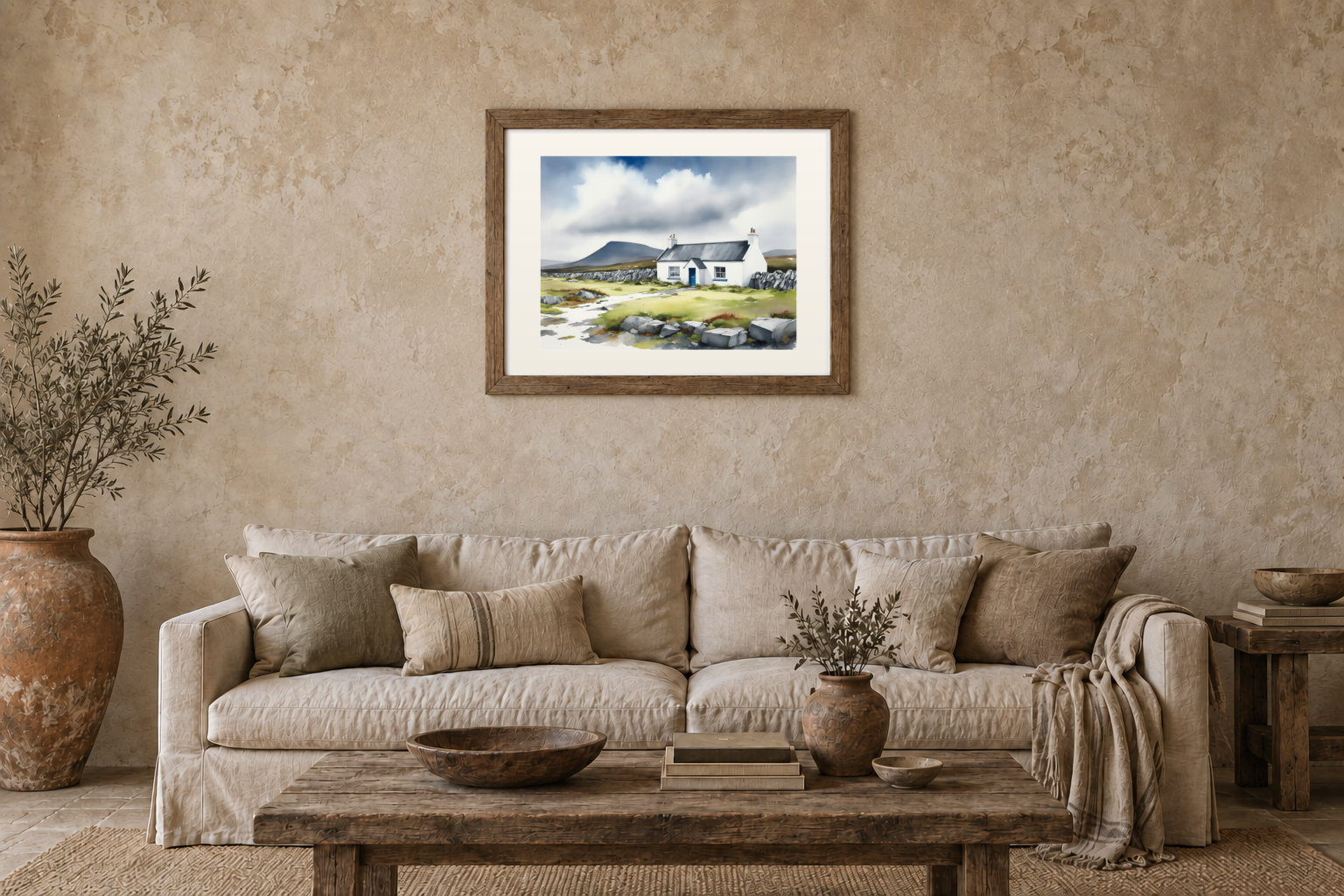 Connemara, Stone and Sky previewed in a real room