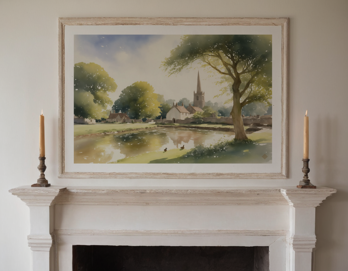 Village Green, Long Evening previewed in a real room