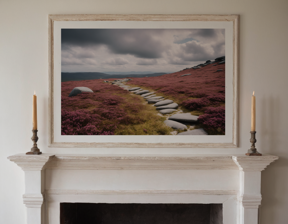 Heather Moor, August previewed in a real room