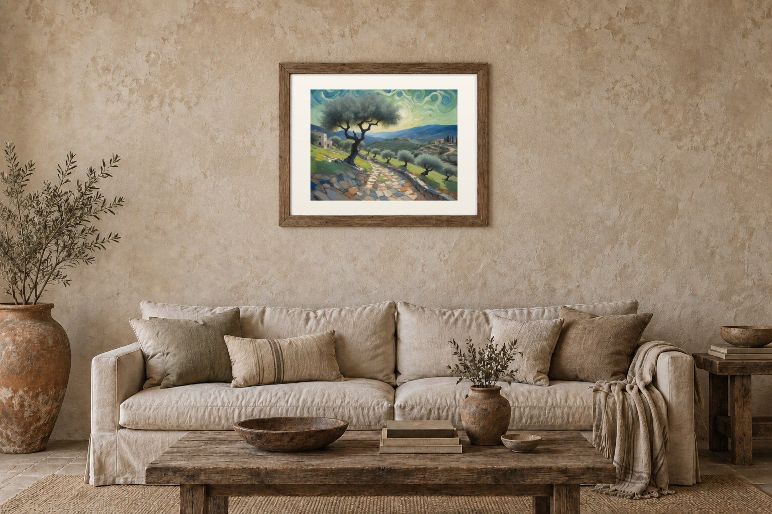 Starlight on the Olive Terrace previewed in a real room