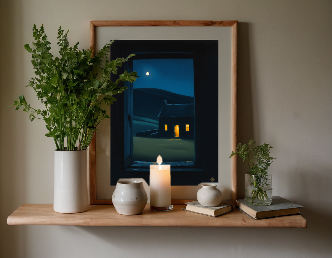 One Lit Window previewed in a real room