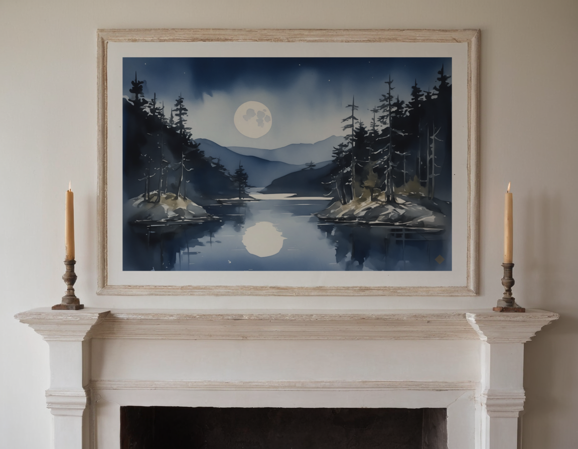 Moon Path on the Lake previewed in a real room