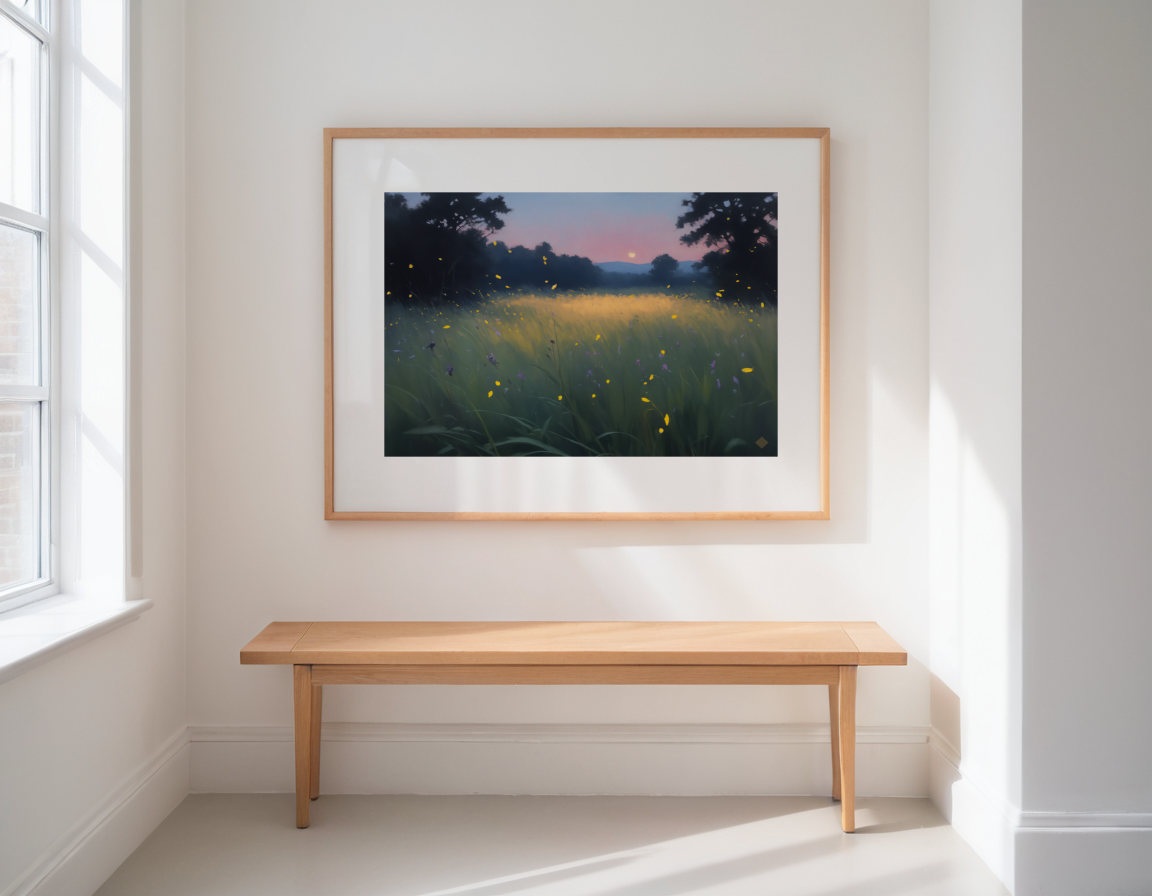 Fireflies in the Long Grass previewed in a real room