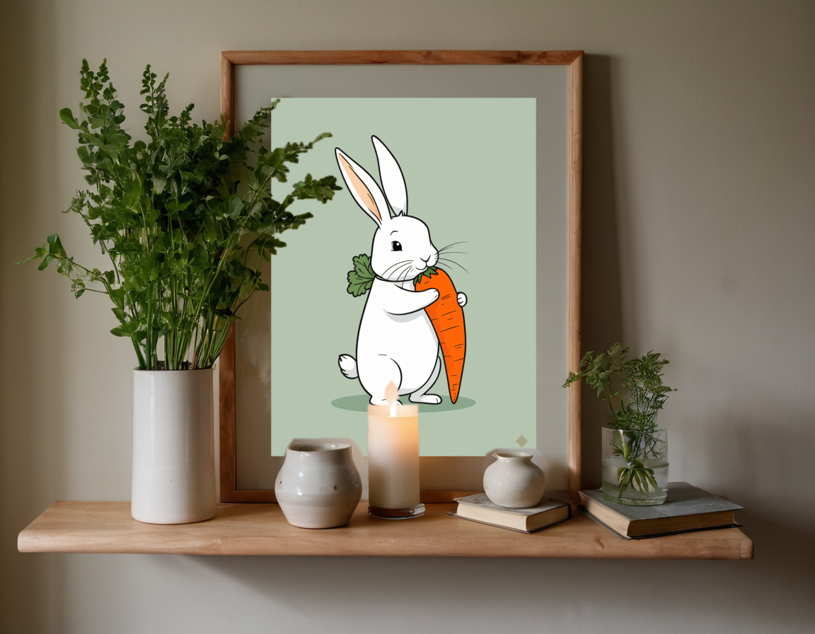 Bunny and the Big Carrot previewed in a real room