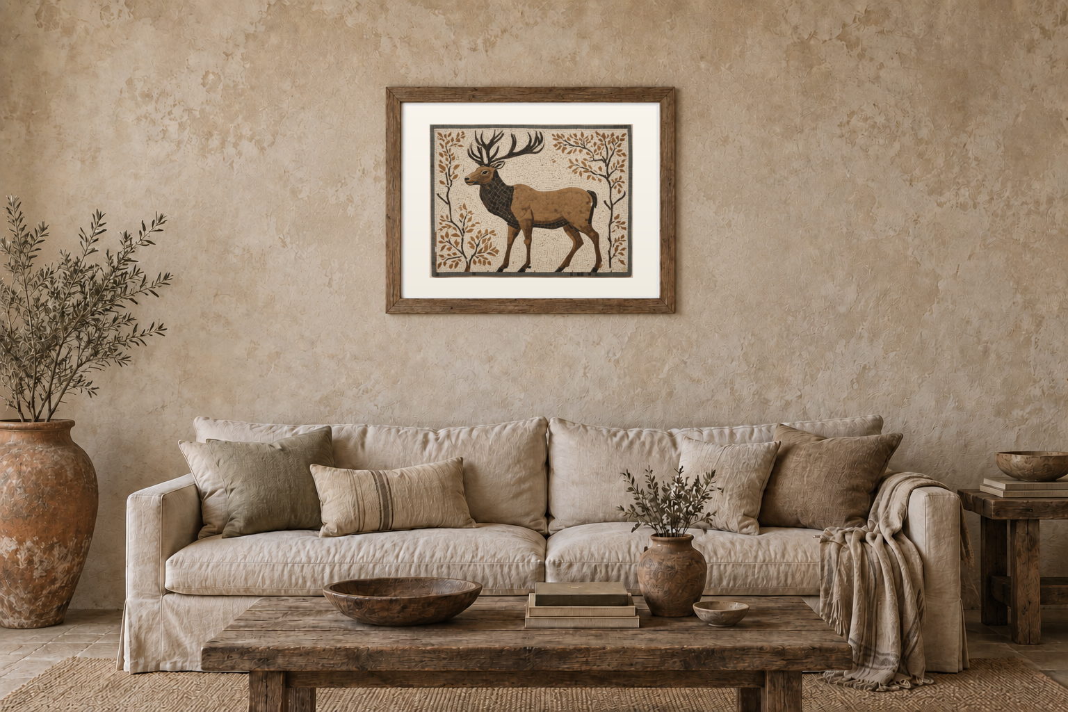 Mosaic Stag previewed in a real room