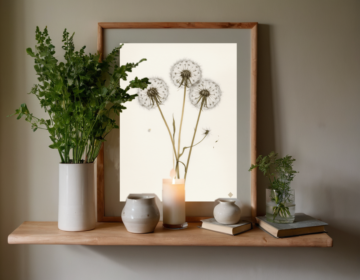Dandelion Clocks previewed in a real room