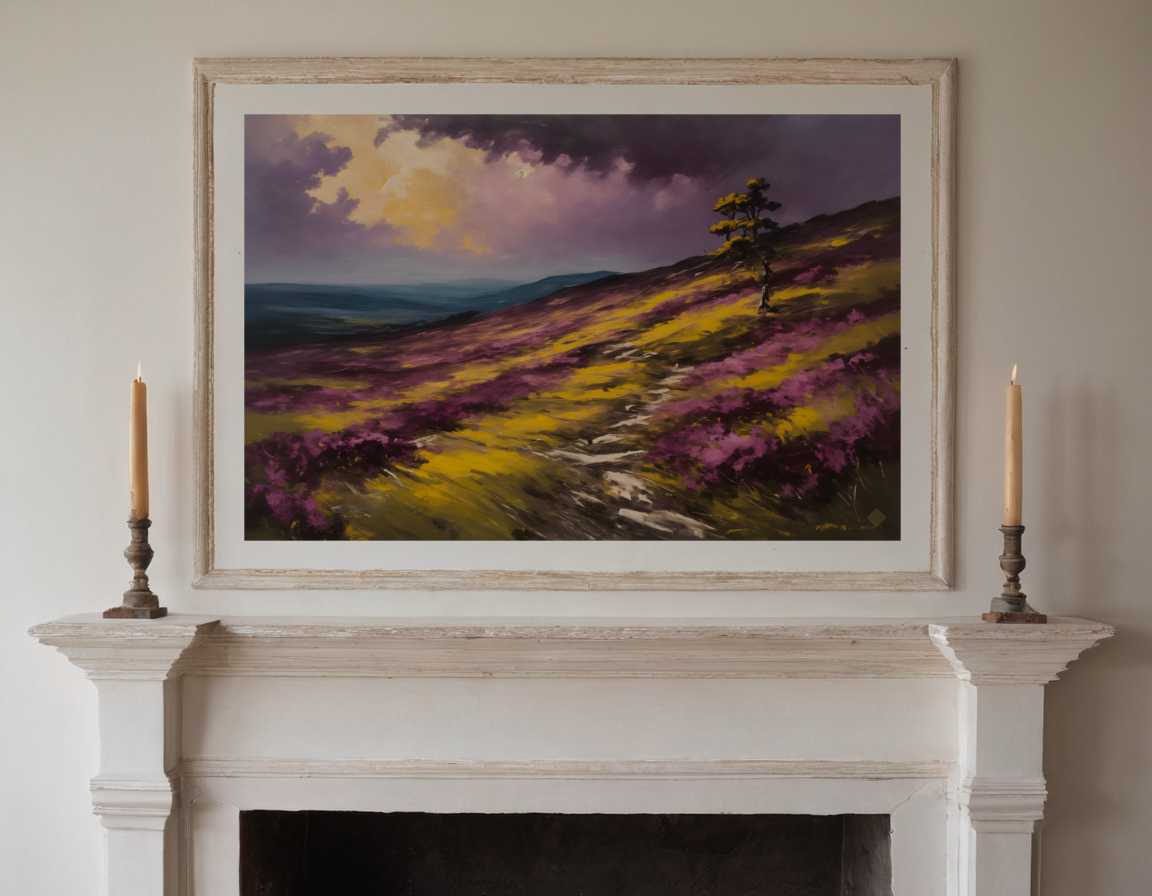 Storm Light on the Moor previewed in a real room
