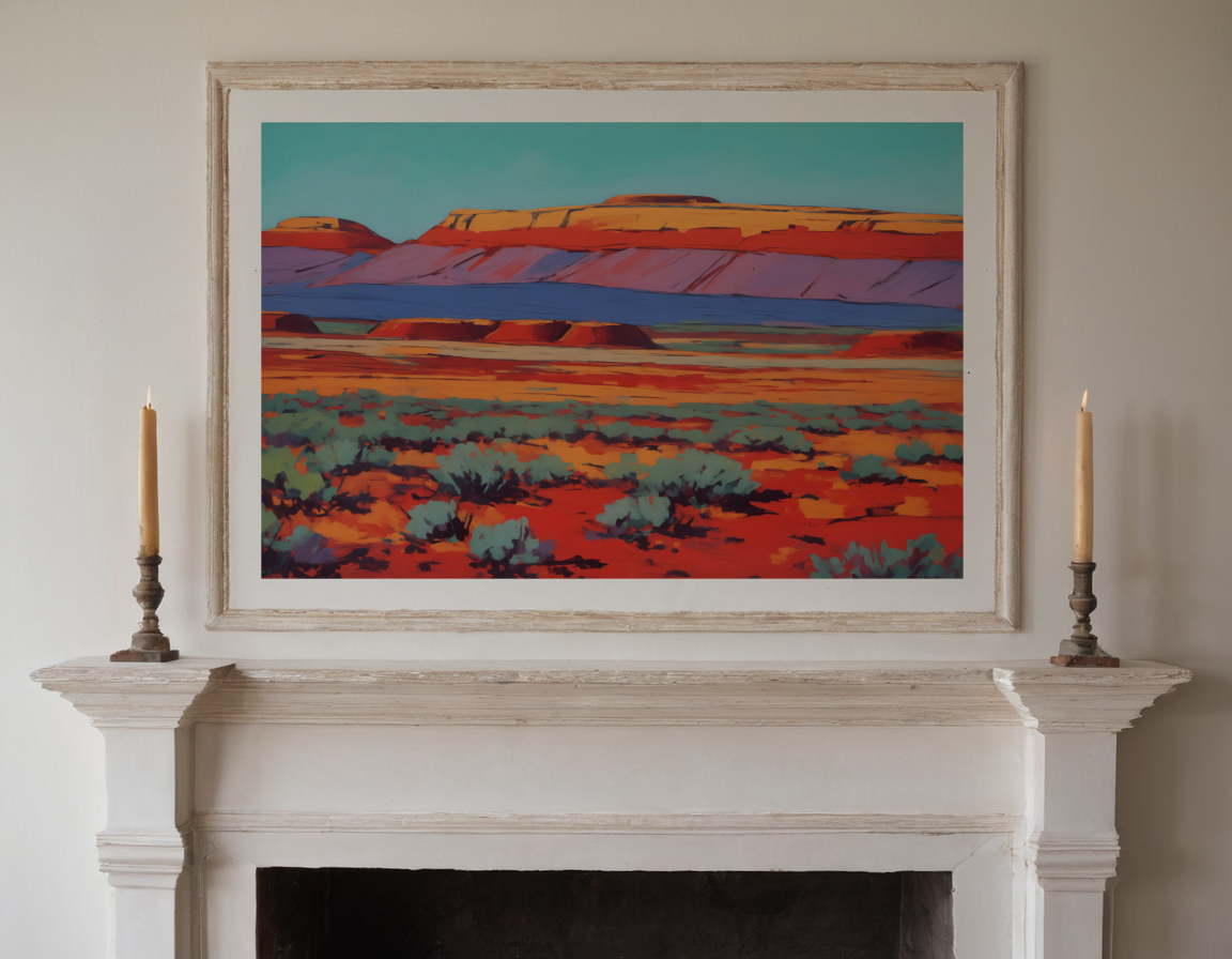 Red Mesa, Flat Colour previewed in a real room
