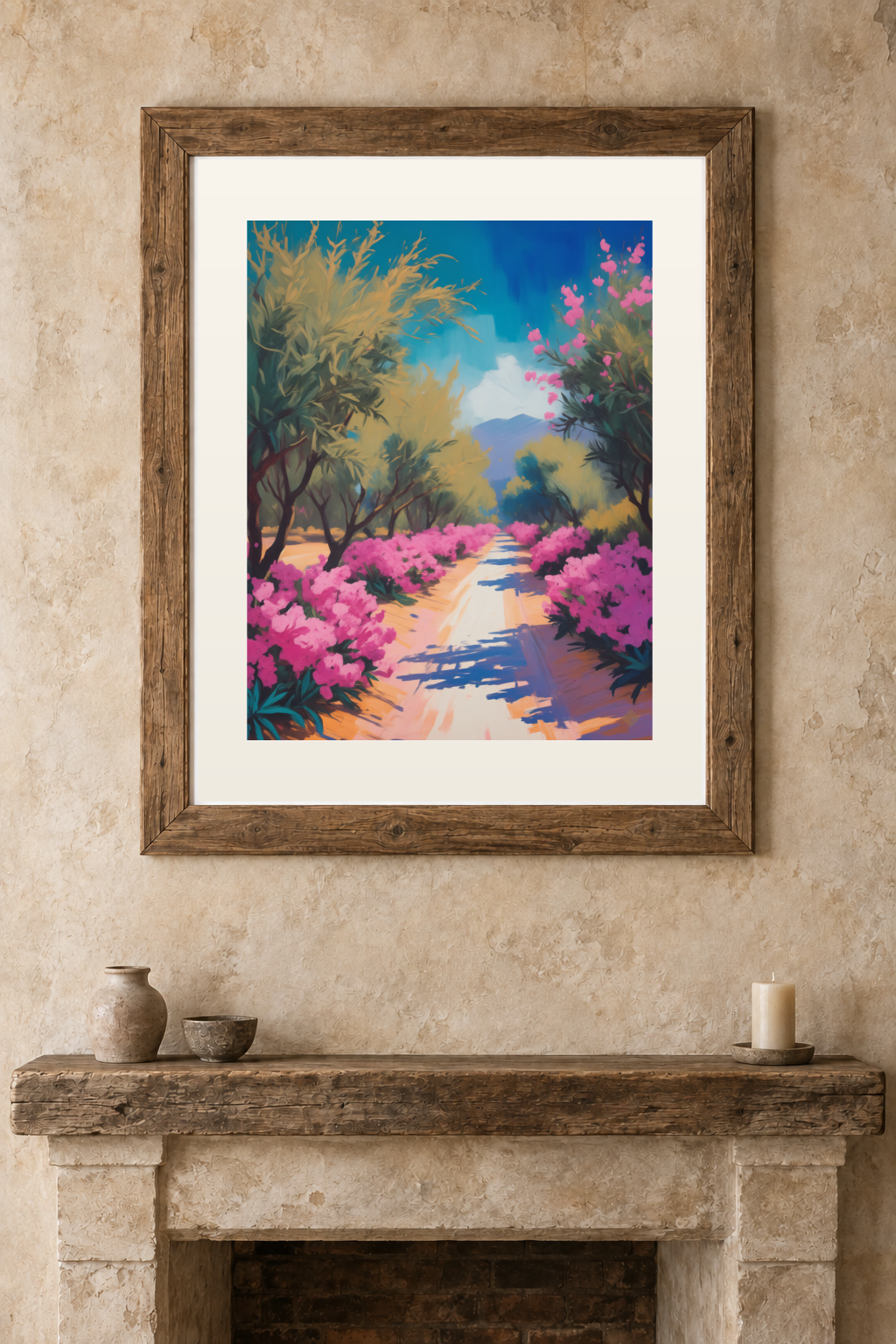 Oleander Road previewed in a real room