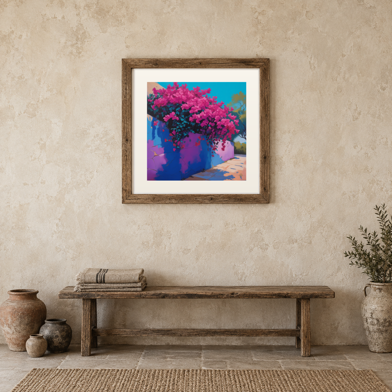 Bougainvillea Wall, Loud previewed in a real room