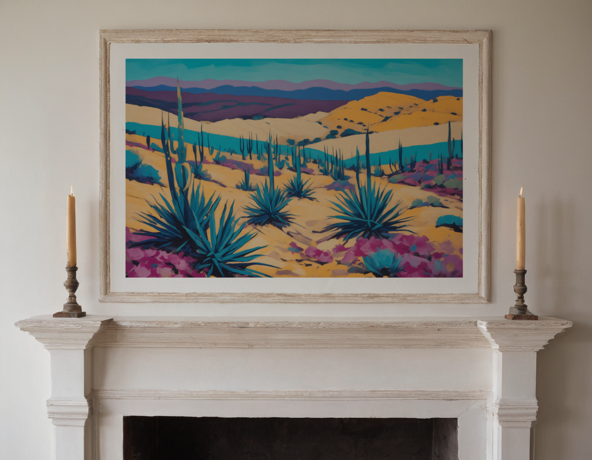 Yucca on the Dry Hill previewed in a real room