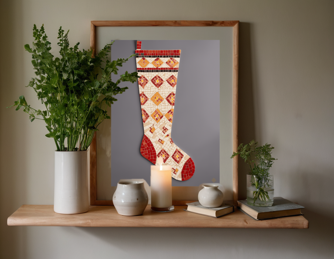Stocking in Mosaic previewed in a real room
