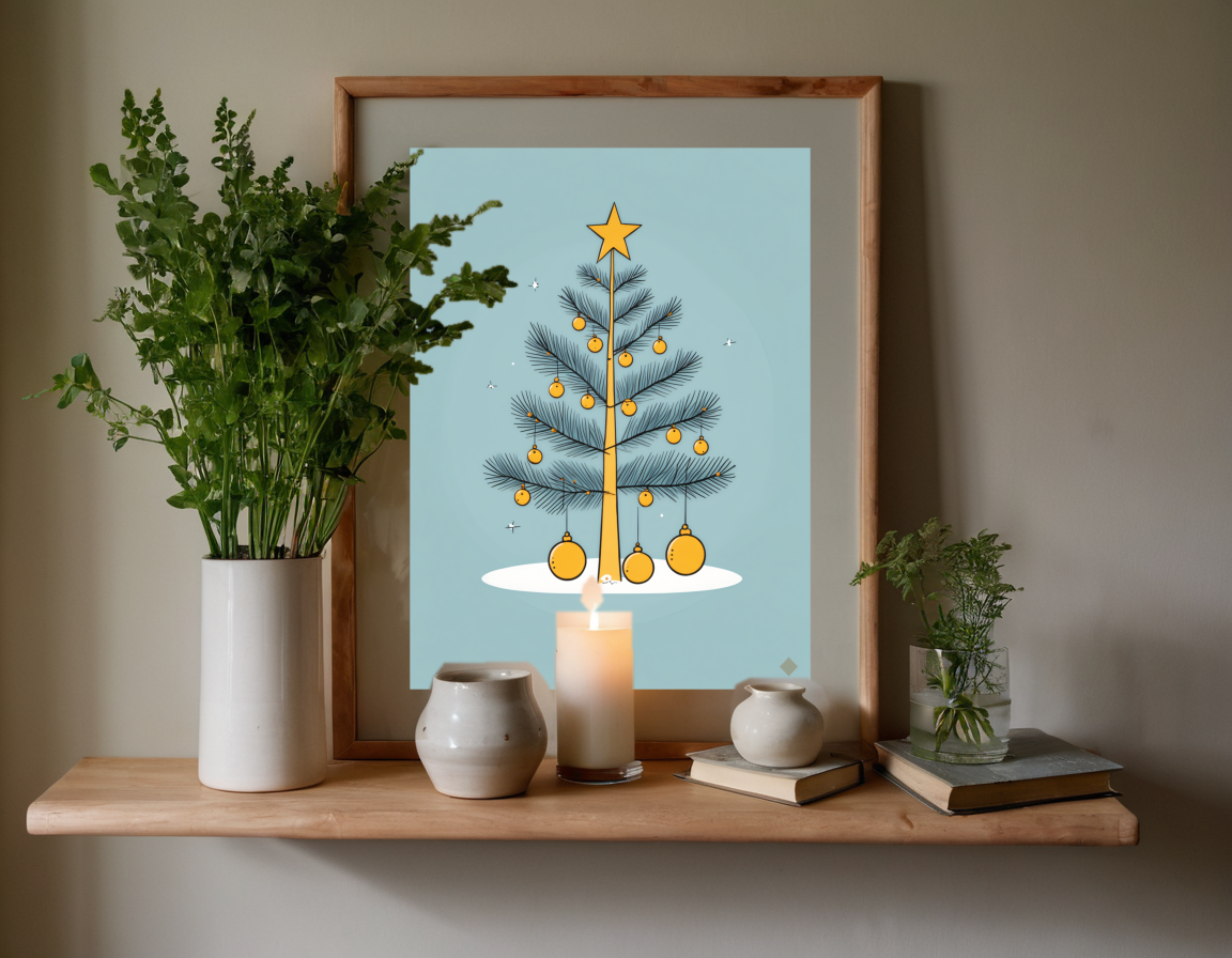The Little Christmas Tree previewed in a real room