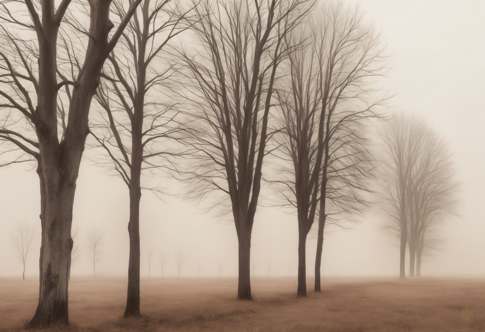 Bare Orchard Row