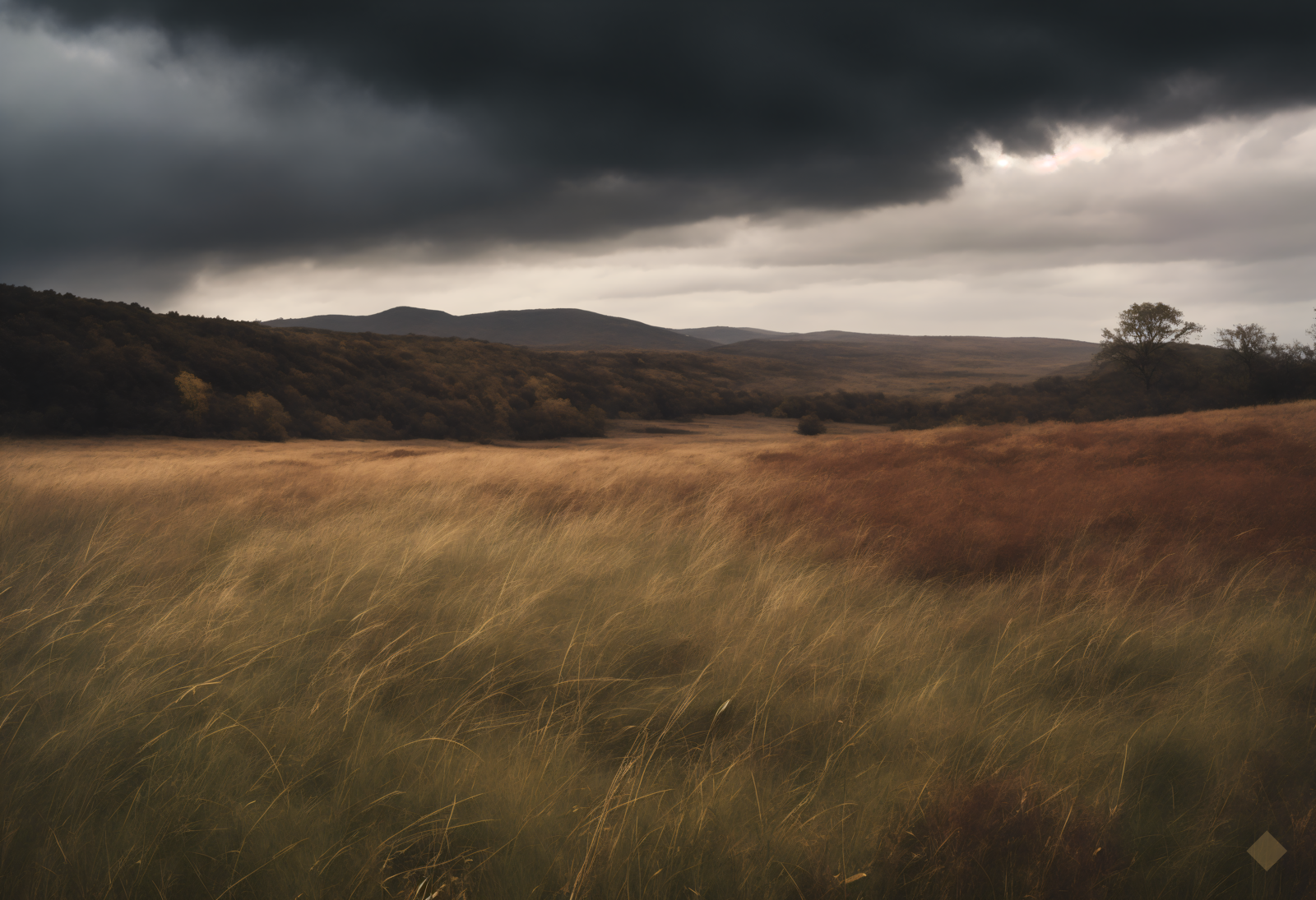 Storm Over Grasses