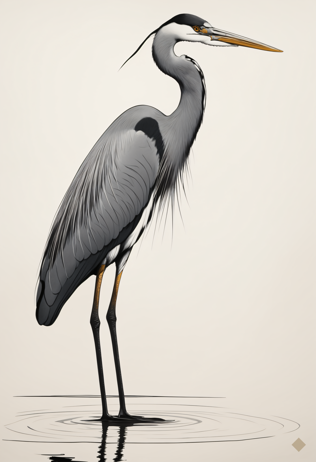 Wading Heron