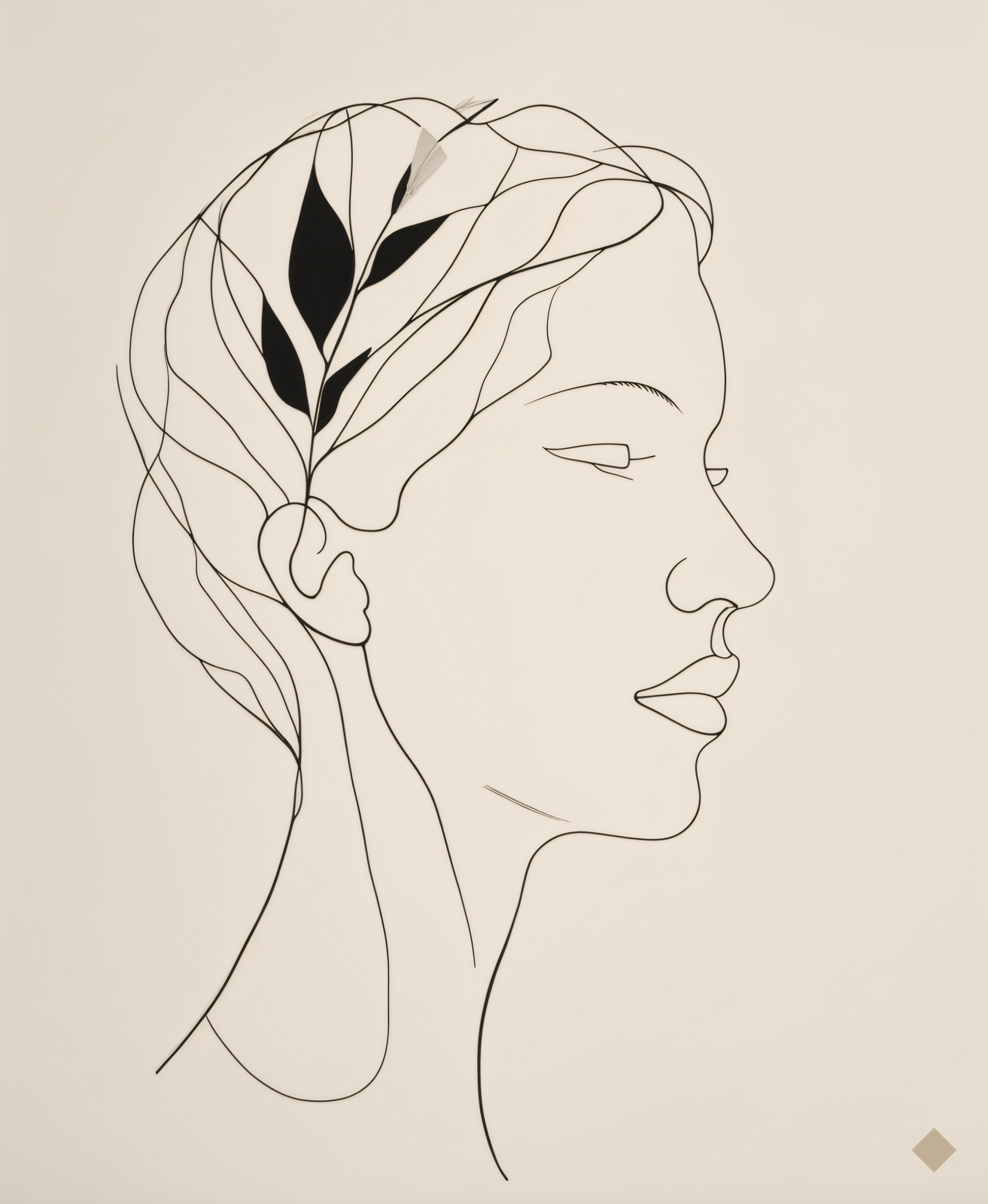 Profile with Leaf