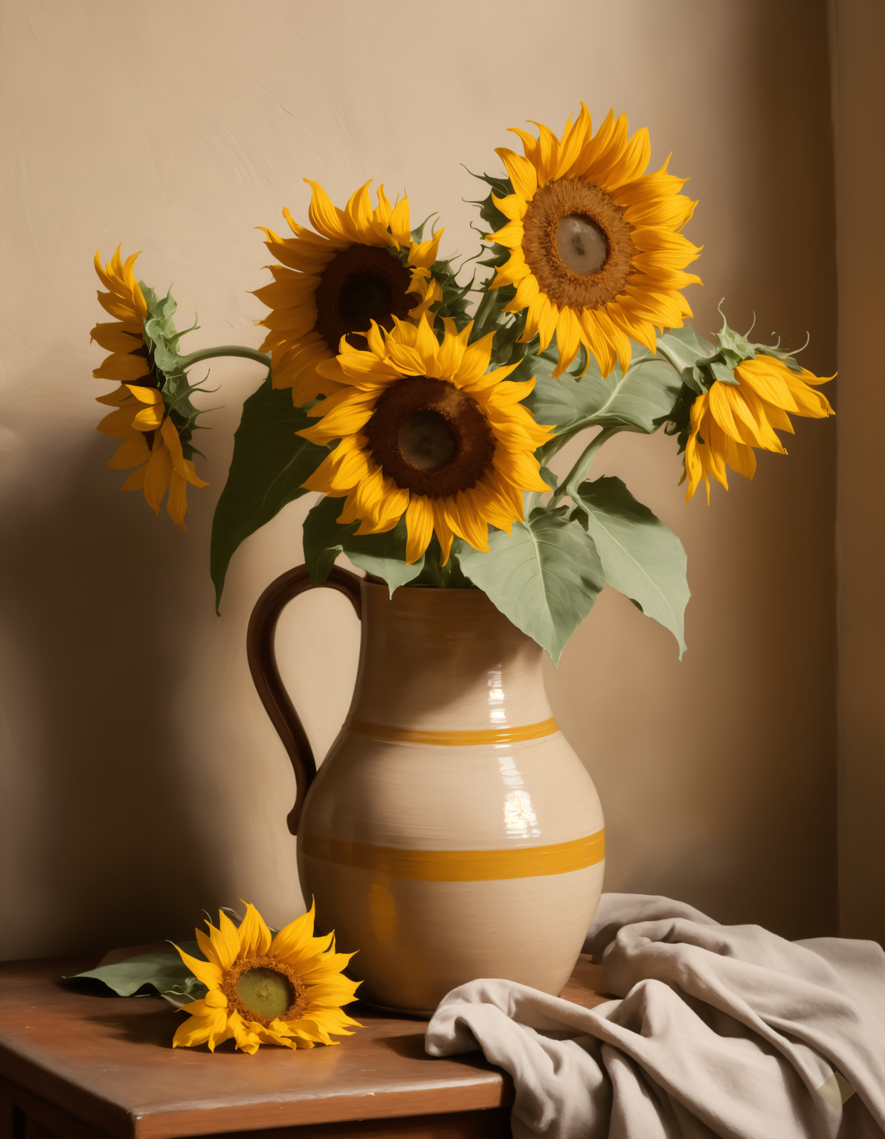 Sunflowers in a Jug