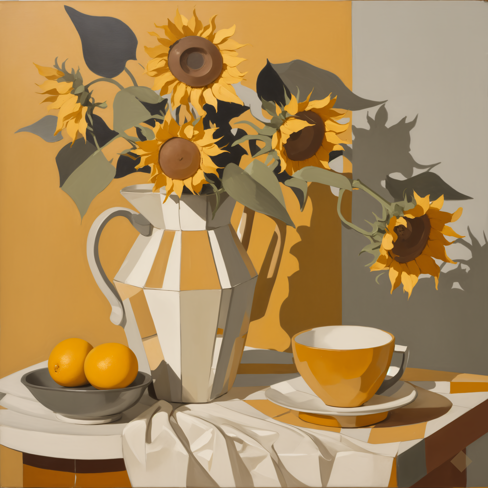 Cubist Sunflowers