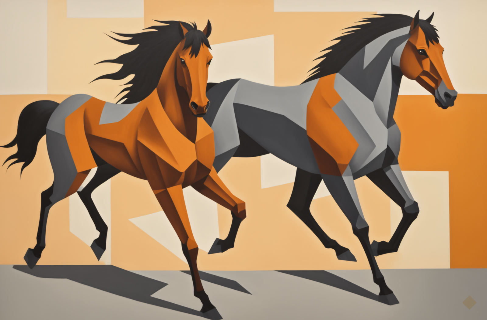 Cubist Horses