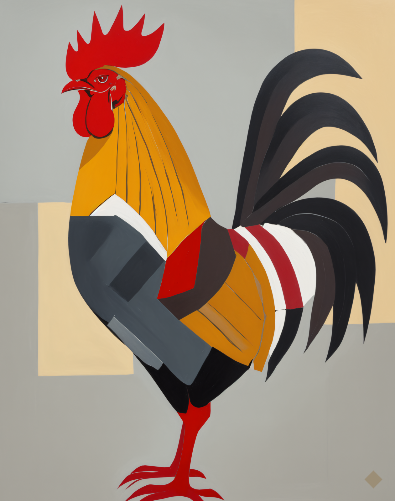 Cubist Rooster