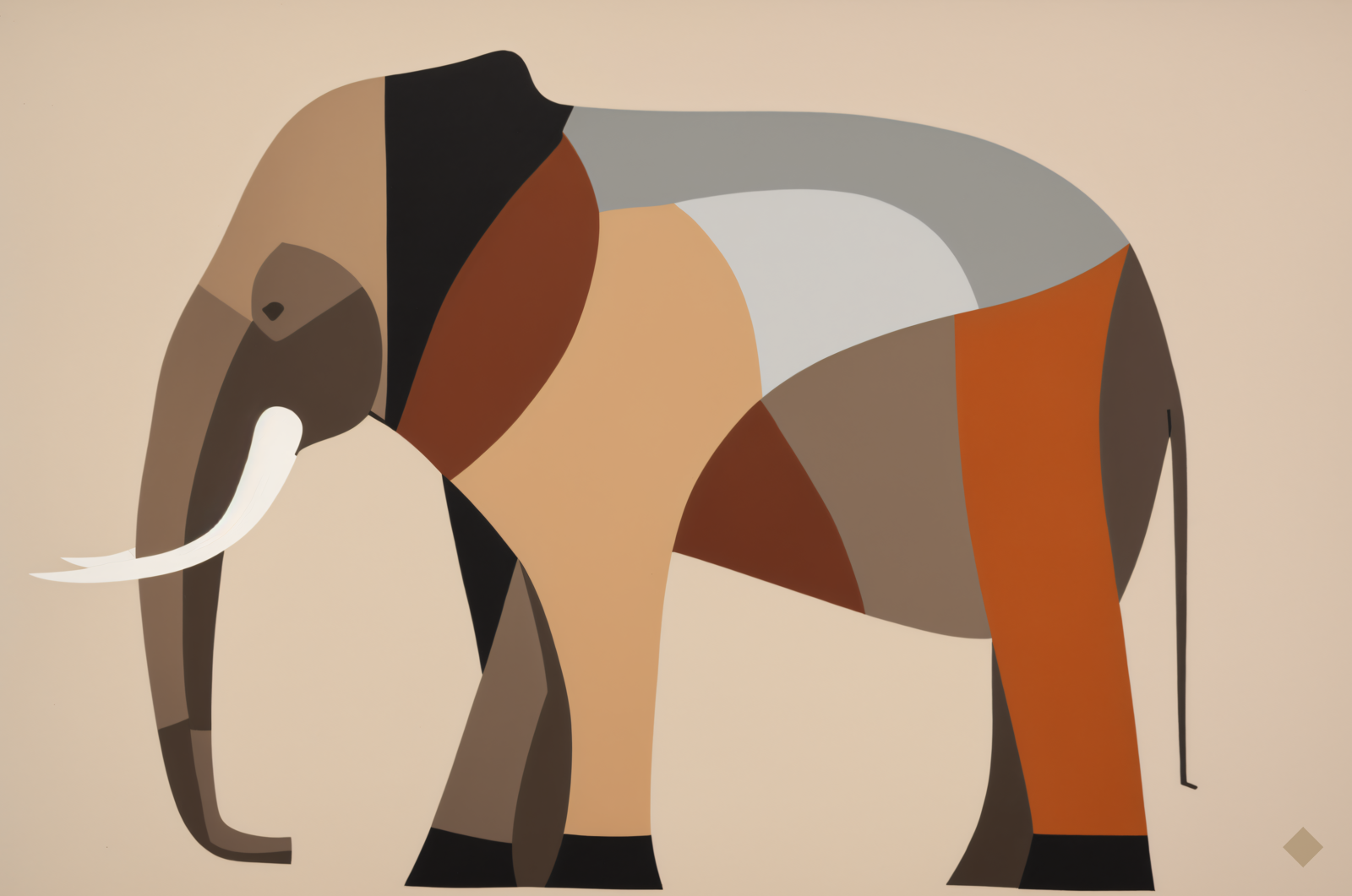 Cubist Elephant