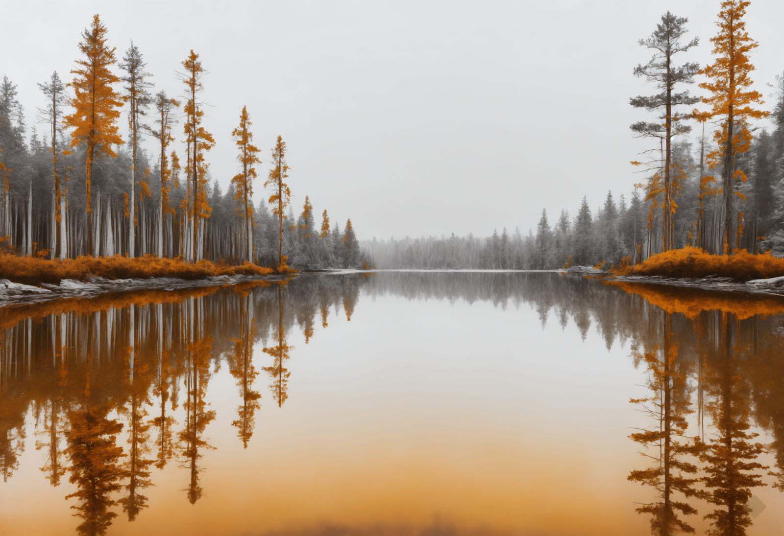 Autumn Lake Mirror