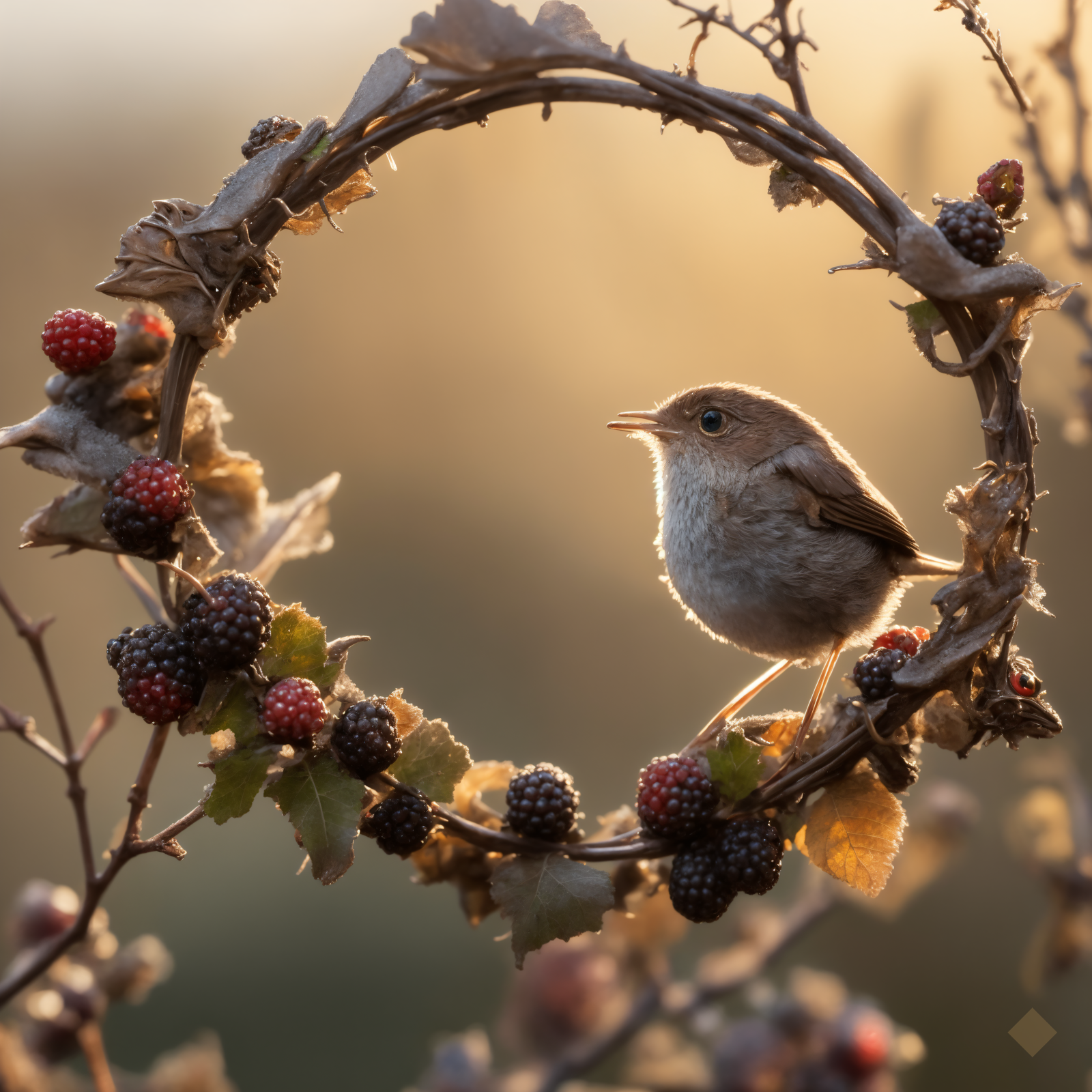 Wren on Bramble