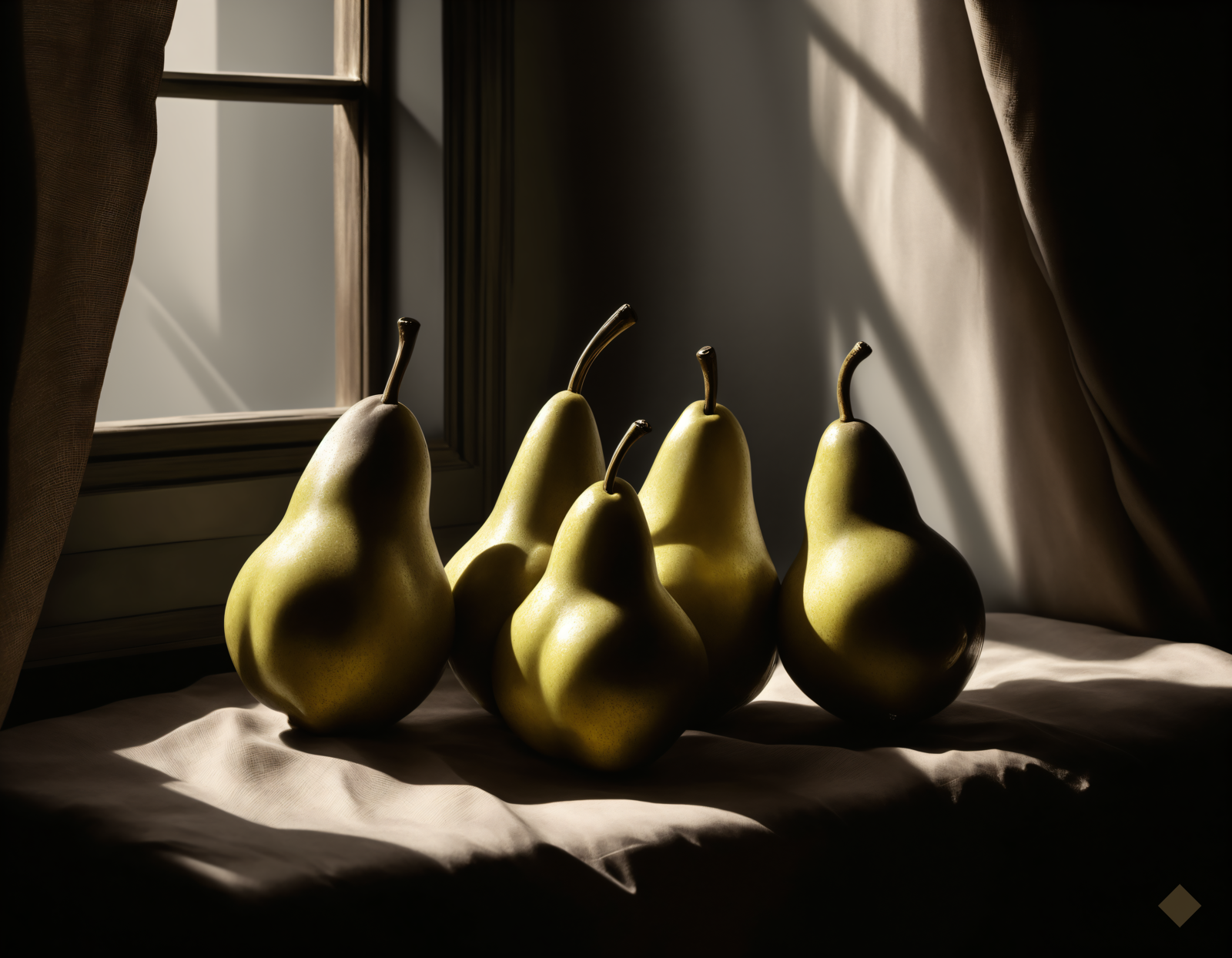 Pears on Linen