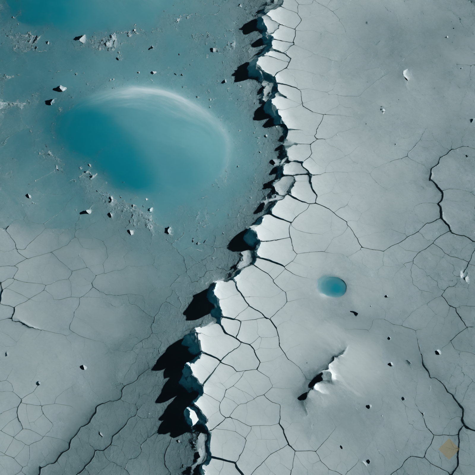 Ice Moon Cracks