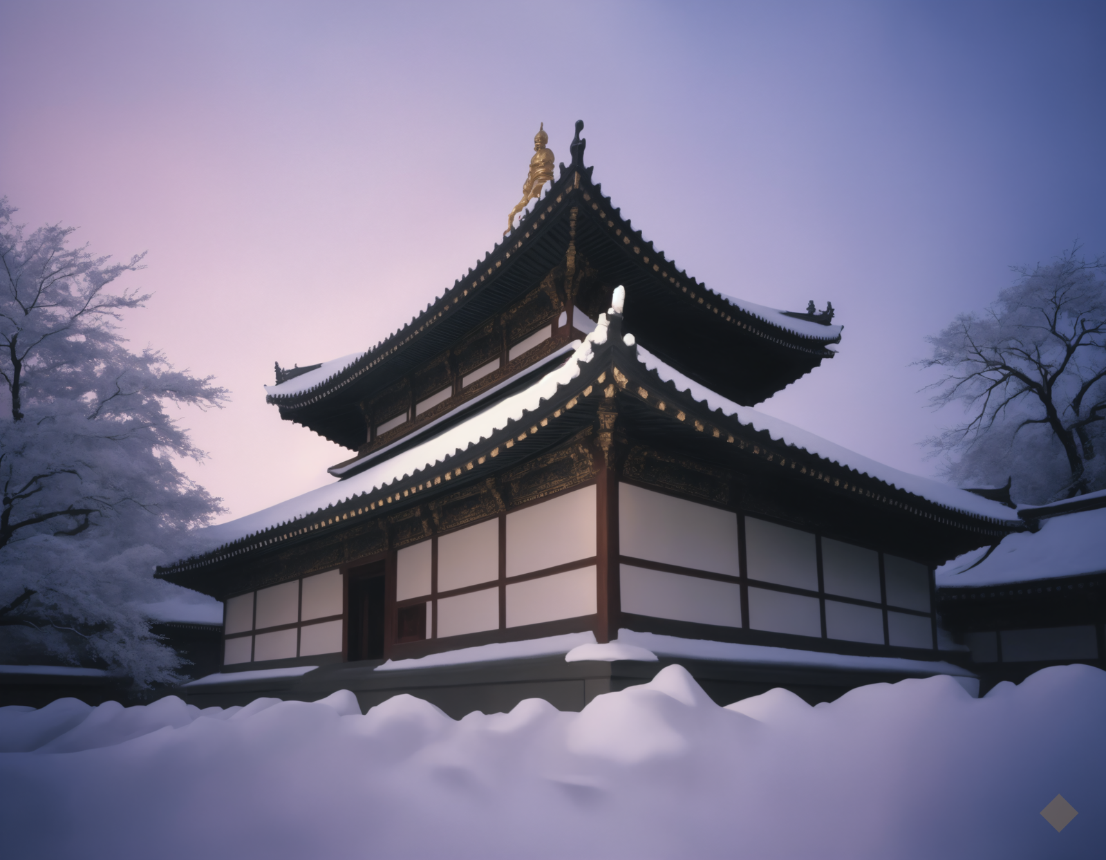 Temple Roof Snow