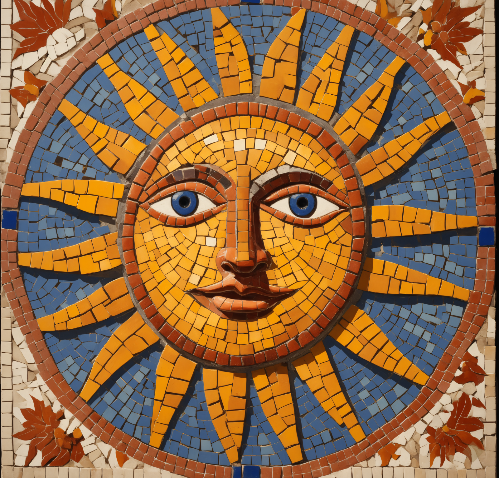 Mosaic Sun Face