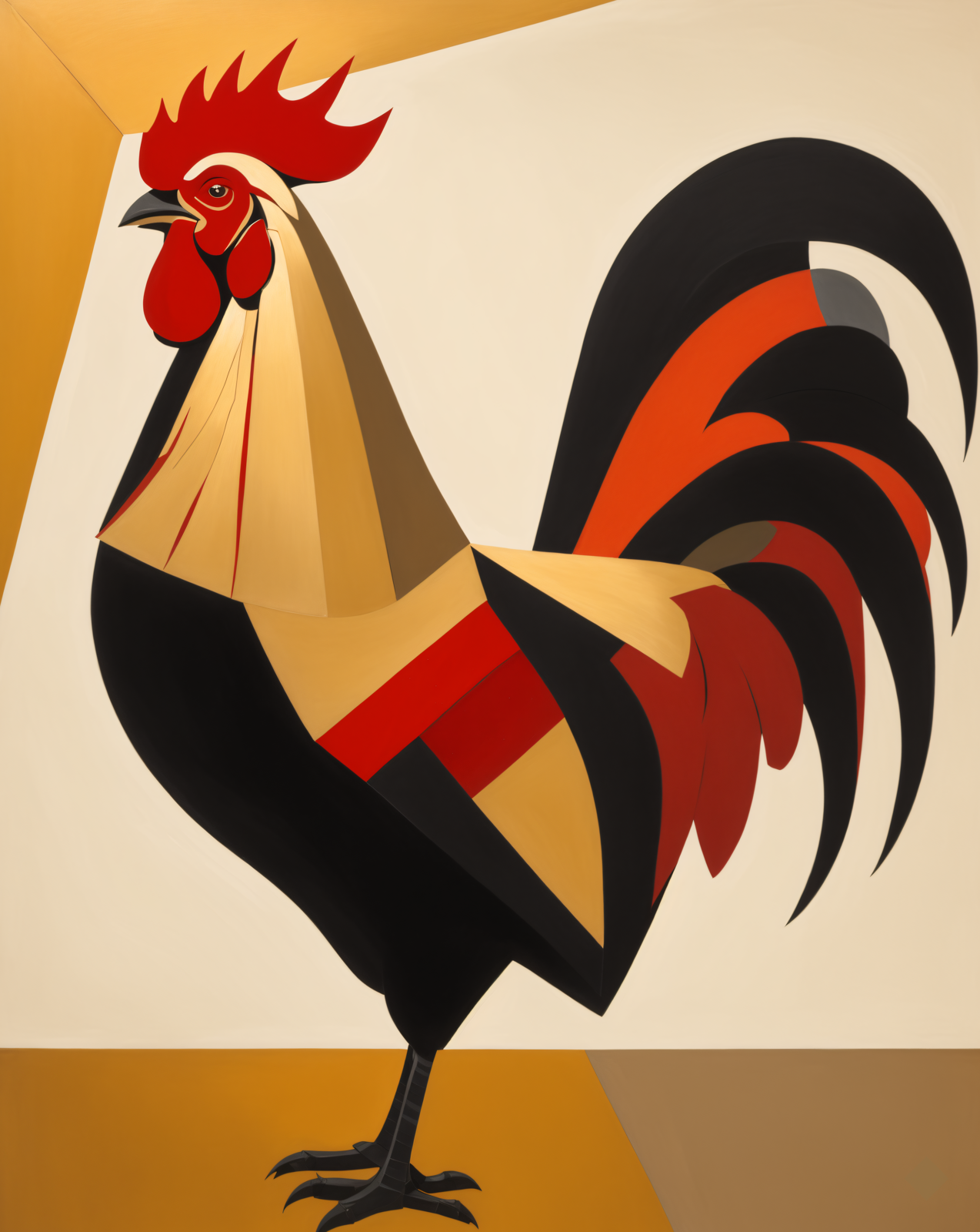 Cubist Rooster