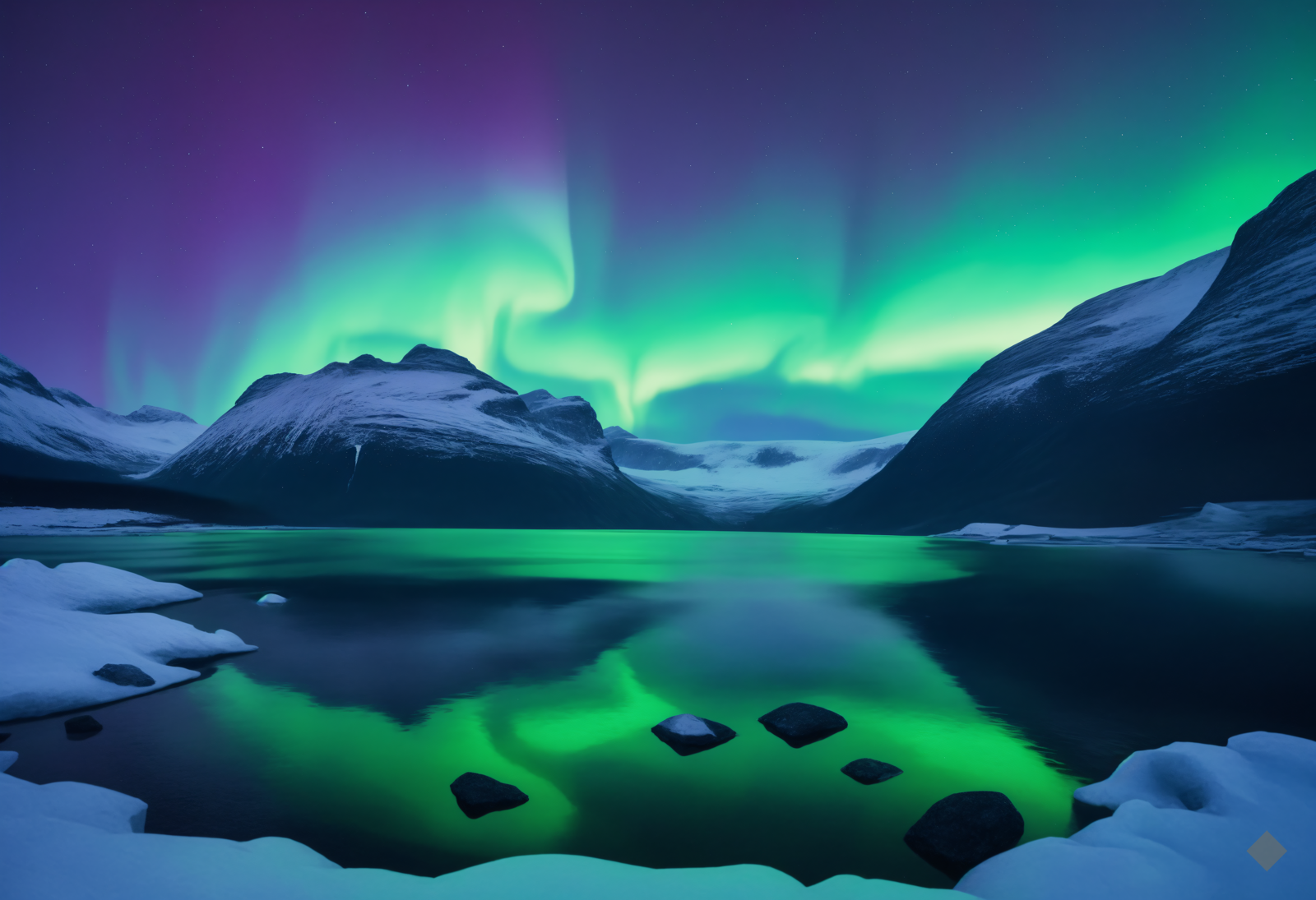 Aurora Over Fjord