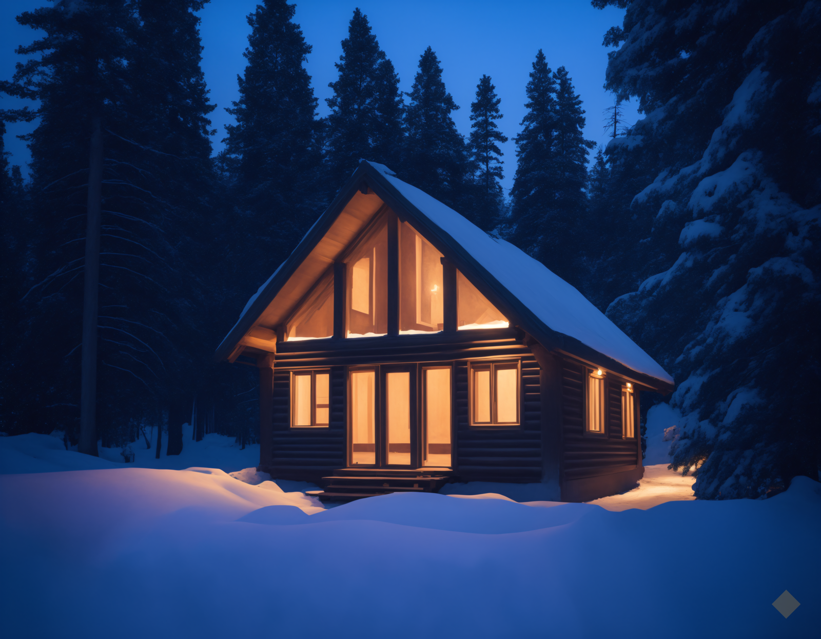 Winter Cabin Glow
