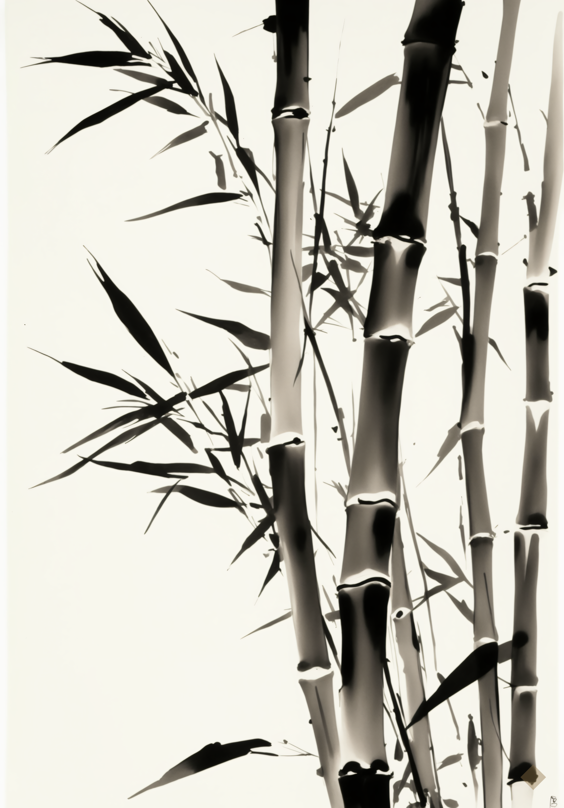 Sumi-e Bamboo Wind
