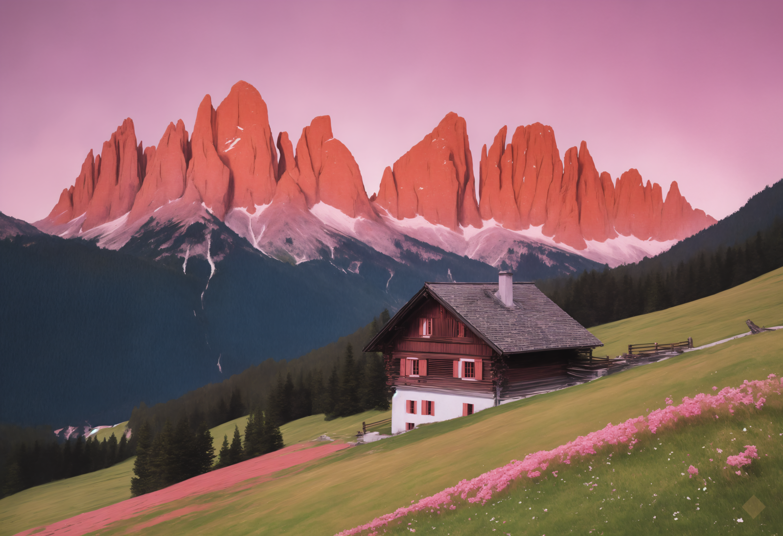 Dolomites Alpenglow