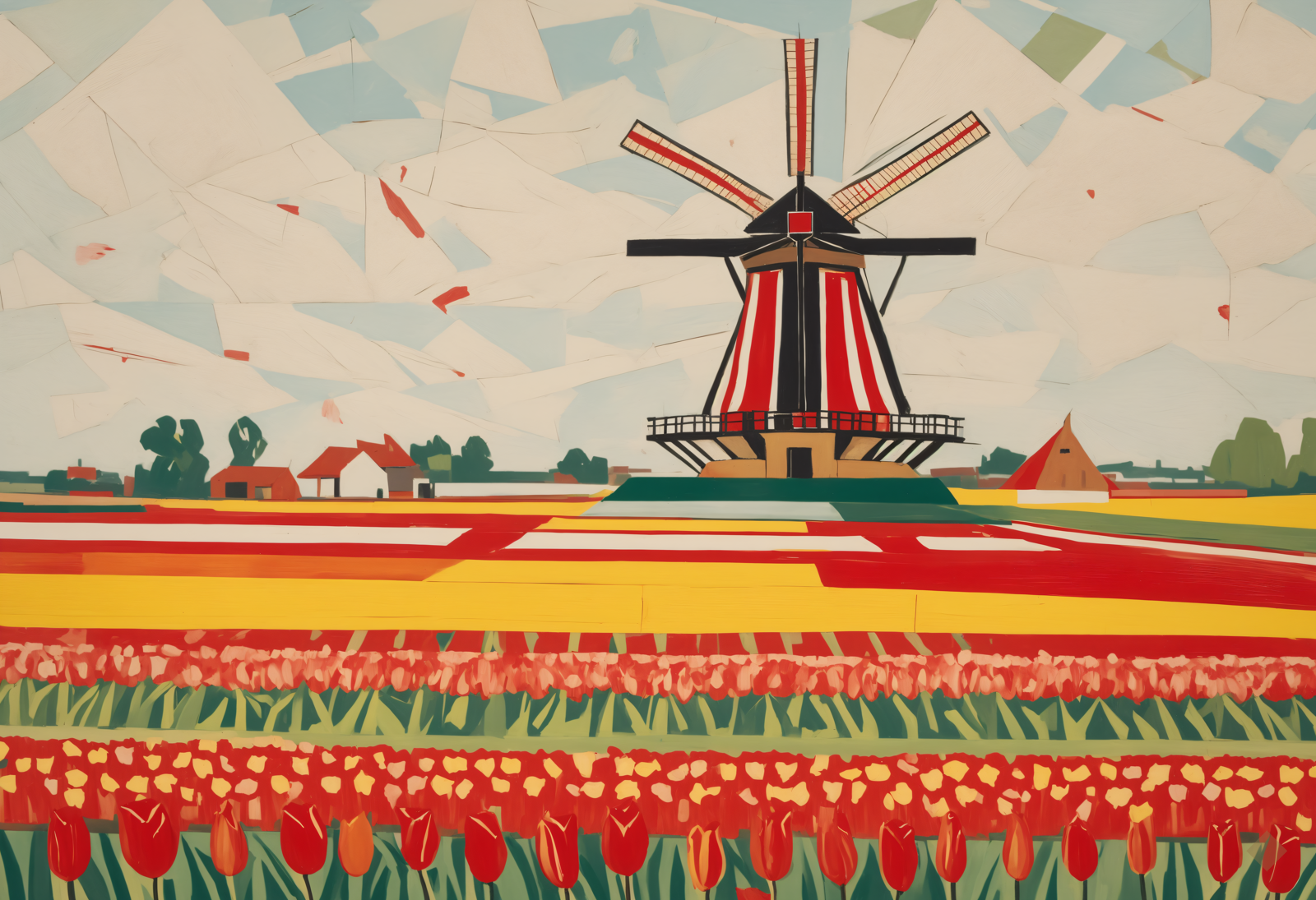 Cubist Tulip Windmill