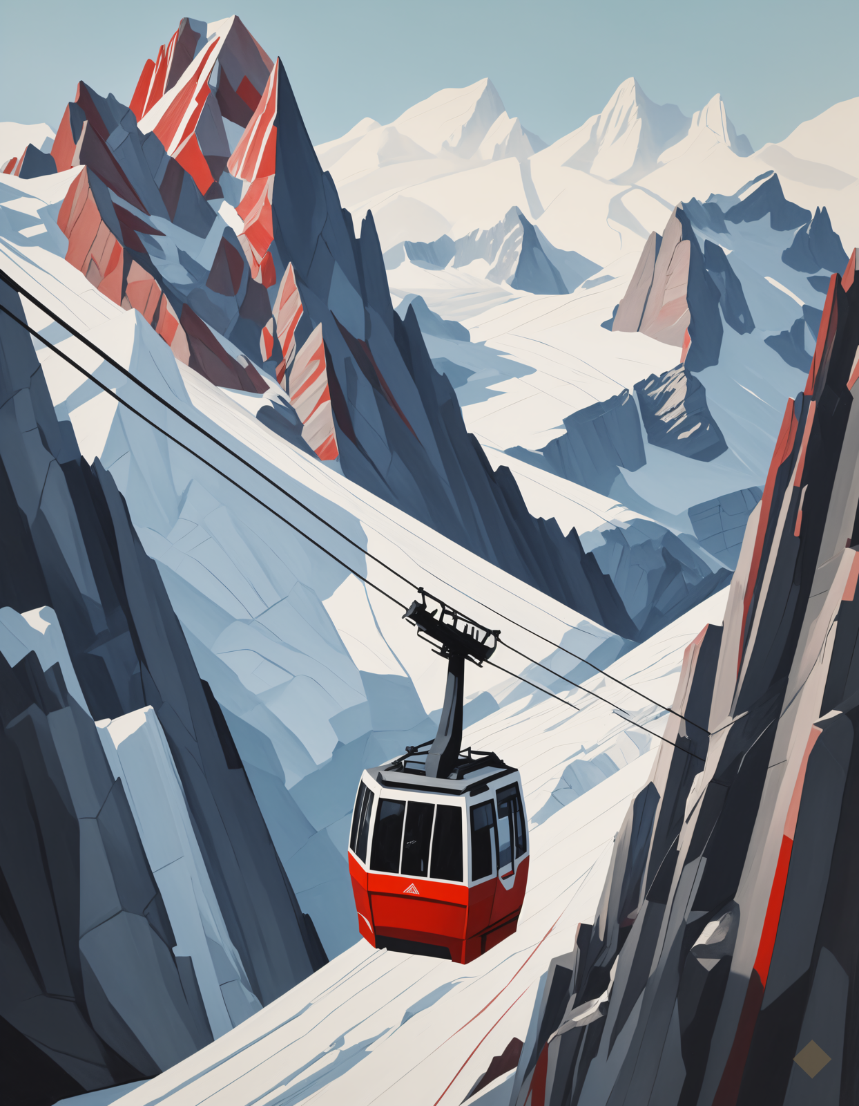 Cubist Cable Car