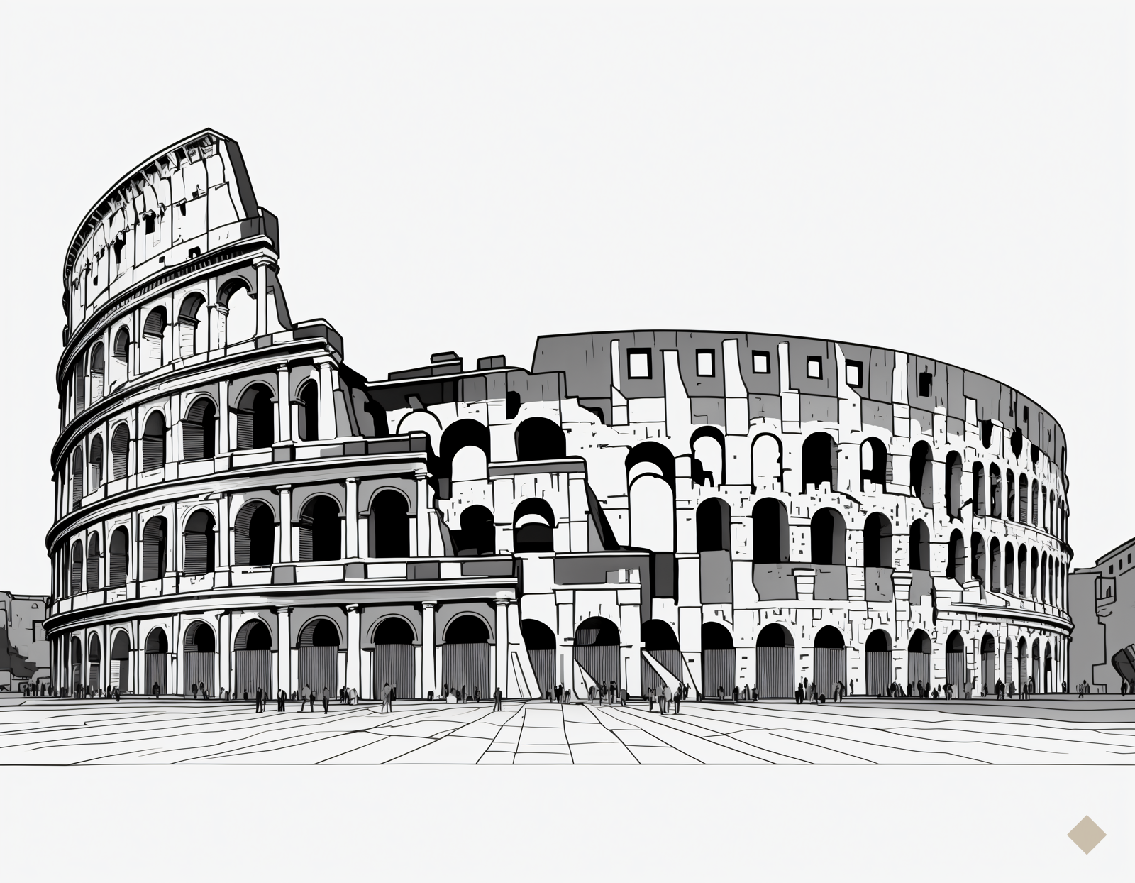 Colosseum in Ink
