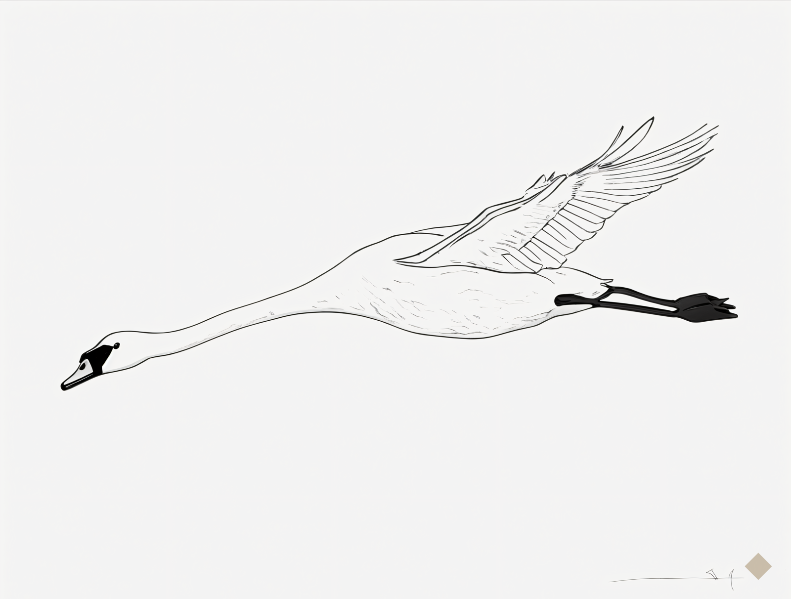 One Line Swan