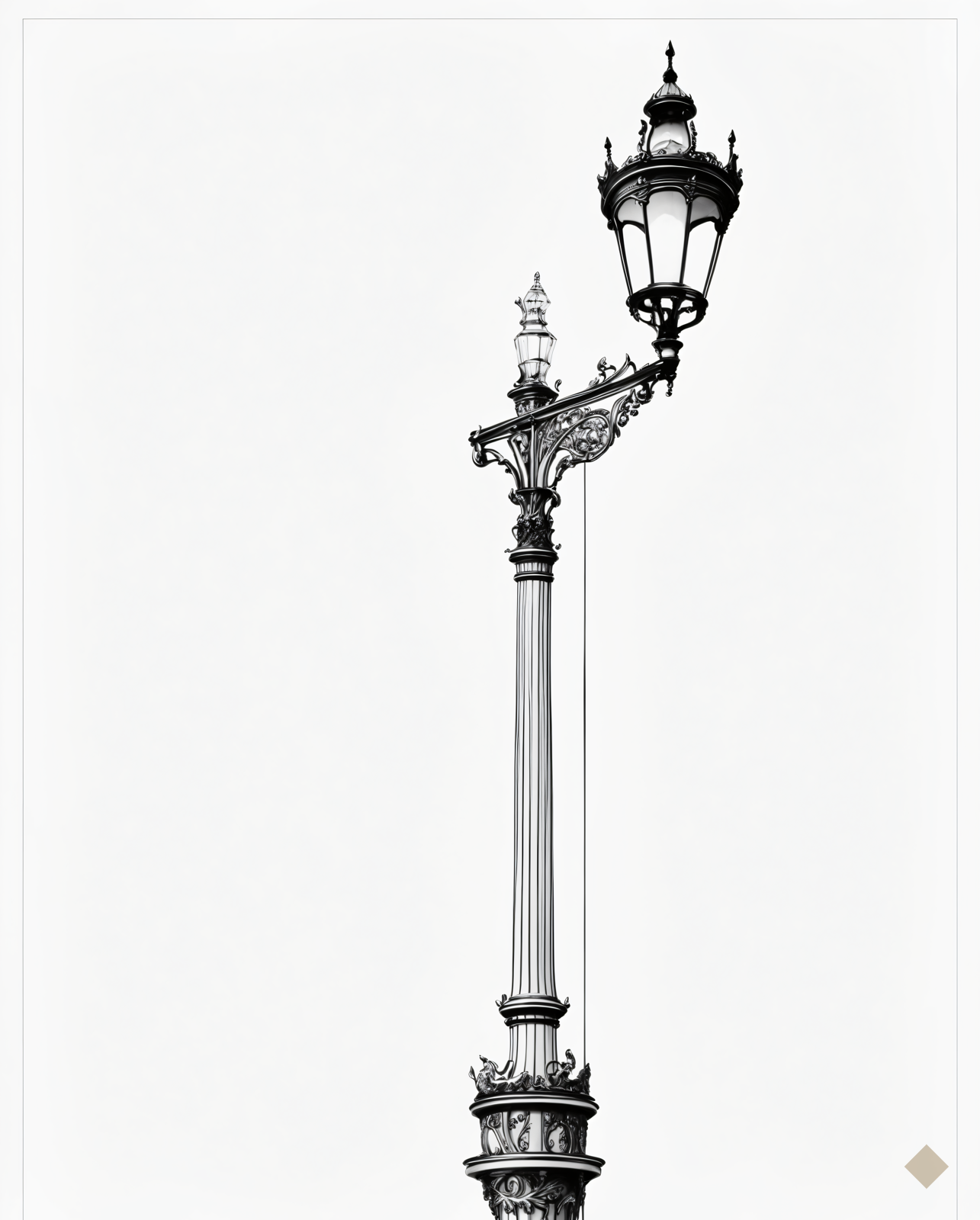 Paris Lamppost Ink